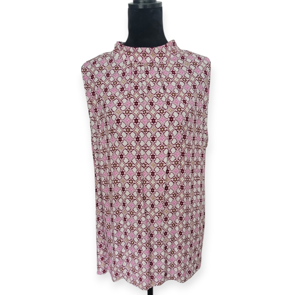 LOFT Sleeveless Mockneck Pink Top